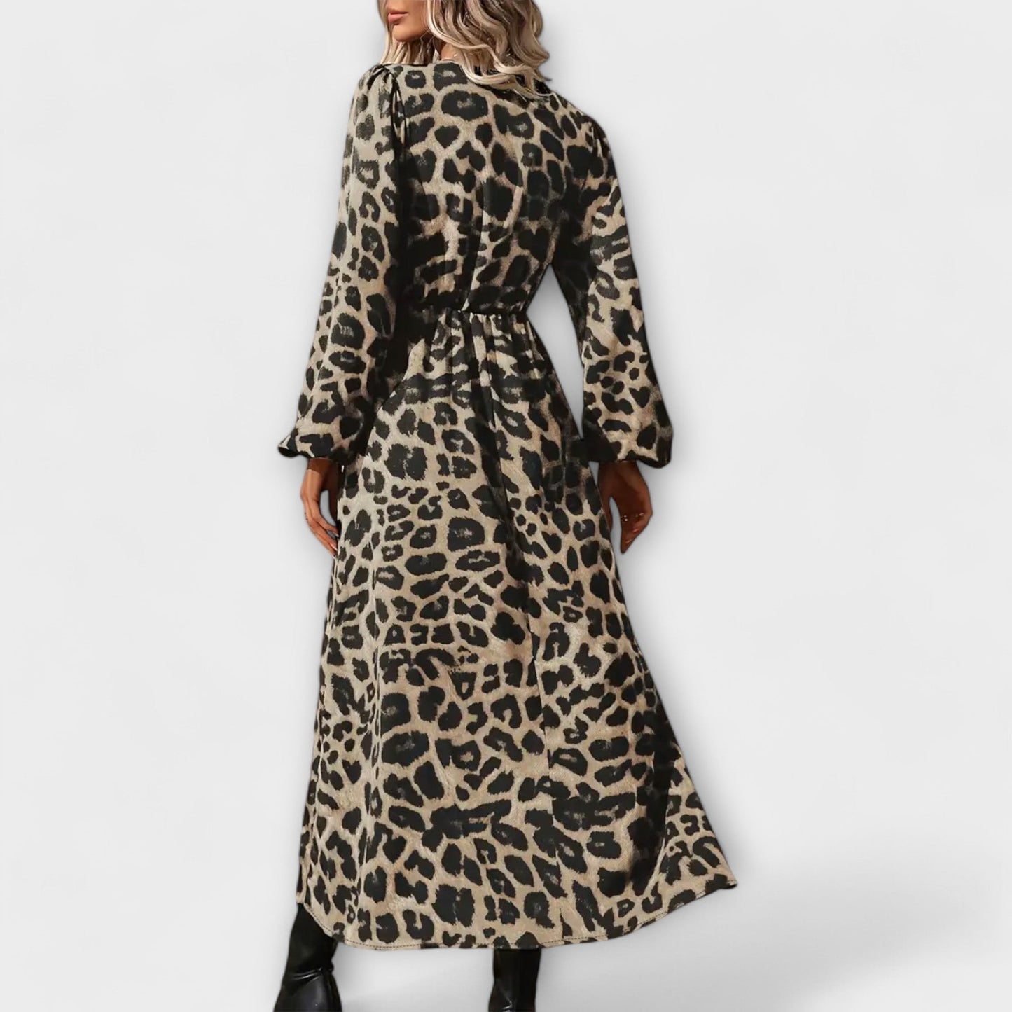 Natalie - Stylowa sukienka w leopardzi wzór