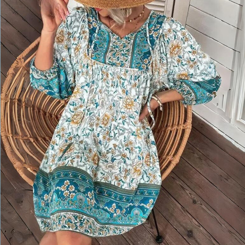 Keila - Długa Sukienka w Stylu Boho
