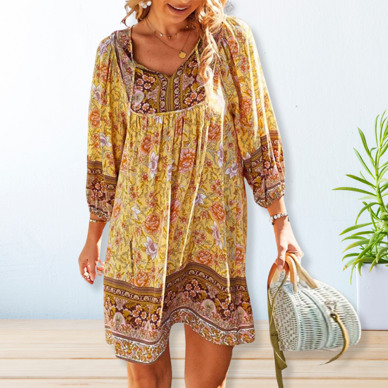Keila - Długa Sukienka w Stylu Boho