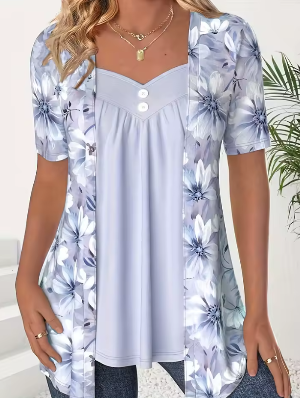 Livia™ | Elegancka bluzka w kwiatowy wzór