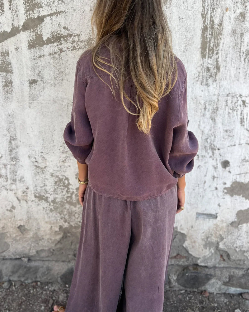 Noelia™ | Prosta i Elegancka Bluzka oraz Szerokie Spodnie