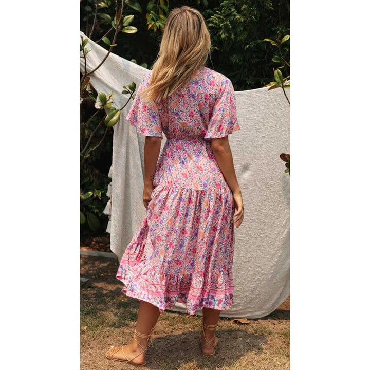 Natalia™ Wiejska Sukienka w Stylu Ibiza Długa