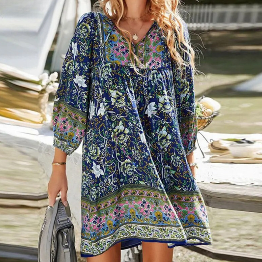 Keila - Długa Sukienka w Stylu Boho