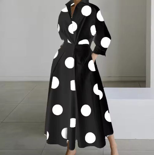 Esther™ | Elegancka Sukienka Koszulowa z Bawełny z Kołnierzykiem