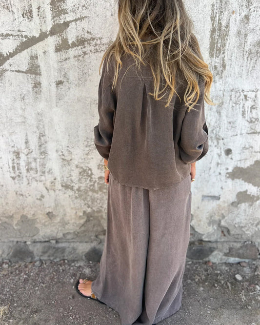 Noelia™ | Prosta i Elegancka Bluzka oraz Szerokie Spodnie