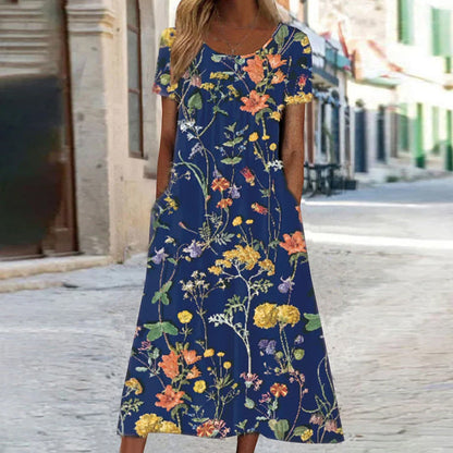 Isaura™ | Kwiatowa Sukienka Boho z Zakryciem Brzucha