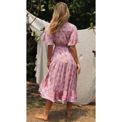 Natalia™ Wiejska Sukienka w Stylu Ibiza Długa