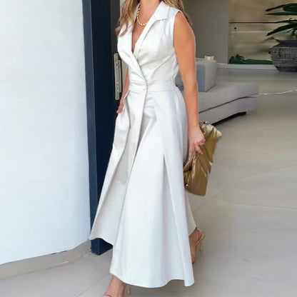 Amancia | Midi Dress with V-Neckline