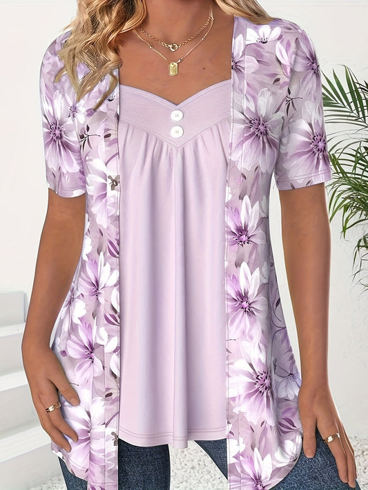 Livia™ | Elegancka bluzka w kwiatowy wzór